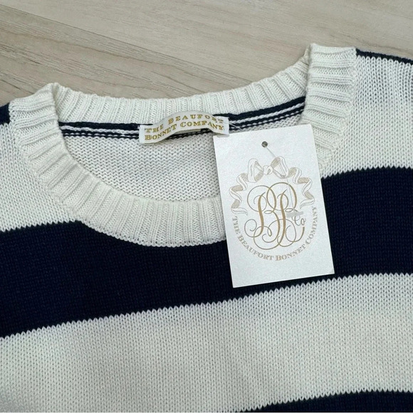 The Beaufort Bonnet Company Seaton Sweater Nantucket Navy / Palmetto Pearl Sz 10 - Picture 8 of 8